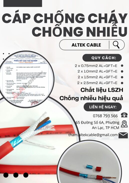 CẦN BÁN Cáp Chống Cháy Chống Nhiễu Altek Kabel