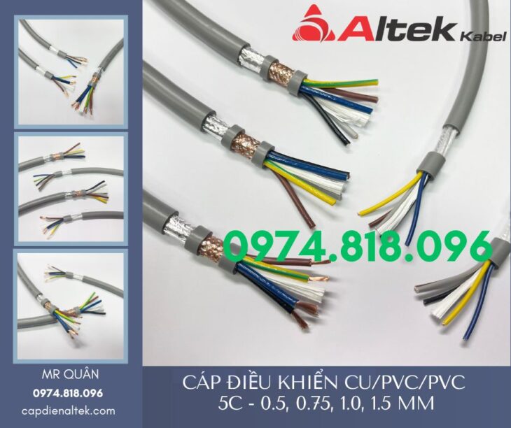 Cáp điều khiển Altek Kabel SH-500 5G1.5 – chống nhiễu