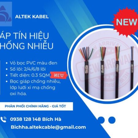 Cáp tín hiệu chống nhiễu 2/4/6/8 lõi, tiết diện 0.3mm2 Altek Kabel