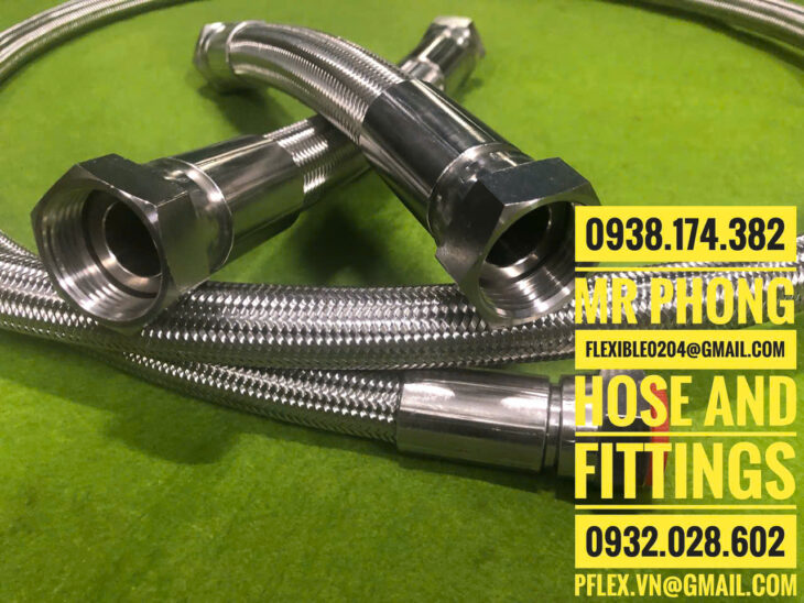 ống PTFE-ống mềm PTFE-ống mềm teflon-ống mềm teflon bọc lưới-ống mềm PTFE bọc lưới 304