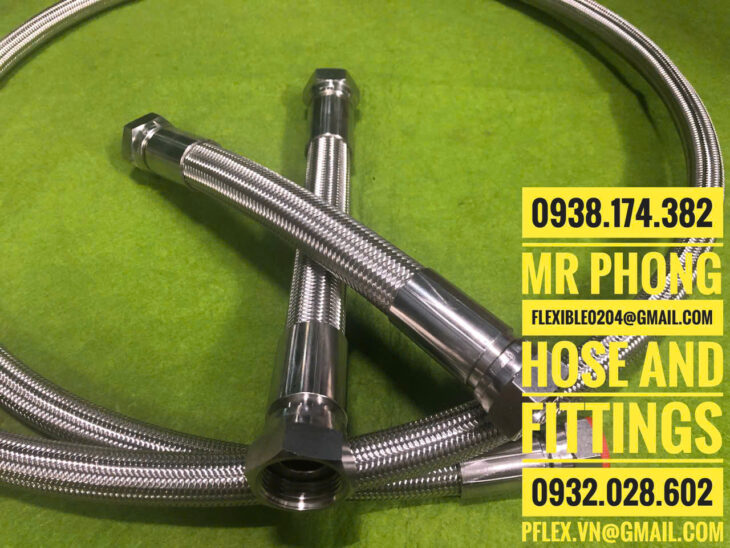 ống PTFE-ống mềm PTFE-ống mềm teflon-ống mềm teflon bọc lưới-ống mềm PTFE bọc lưới 304
