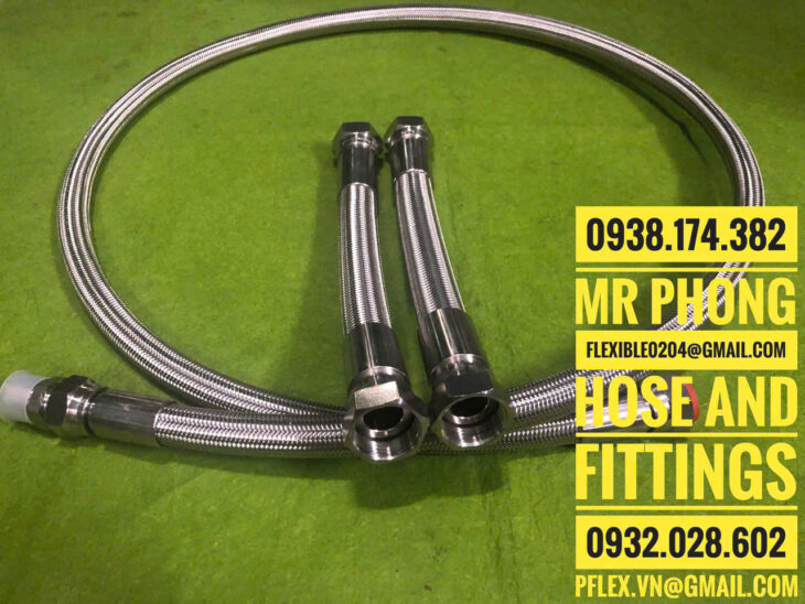 ống PTFE-ống mềm PTFE-ống mềm teflon-ống mềm teflon bọc lưới-ống mềm PTFE bọc lưới 304