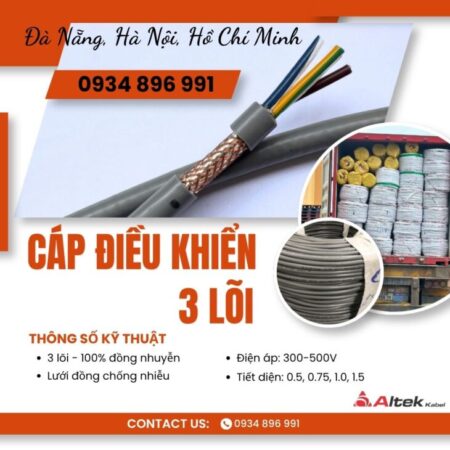 Cáp Điều Khiển 3×0.75 Chống Nhiễu Khánh Hòa – Gia Lai – Bình Định
