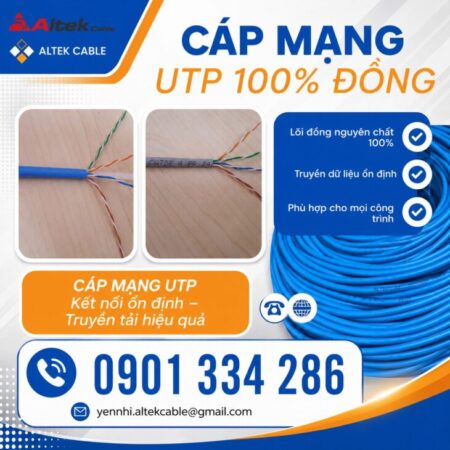Cáp Mạng Cat5e & Cat6 UTP ALTEK KABEL