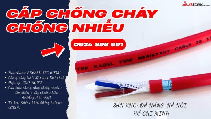 Dây Cáp Báo Cháy Chống Nhiễu 2 Lõi Có Sẵn Quảng Bình, Quảng Nam, Đà Nẵng