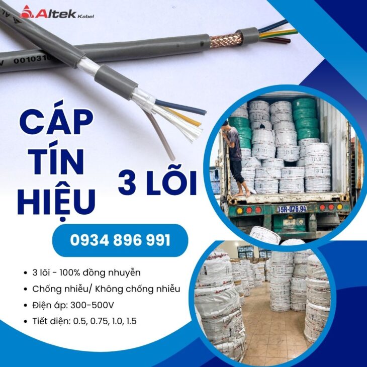 Cáp Điều Khiển 3×0.75 Chống Nhiễu Khánh Hòa – Gia Lai – Bình Định