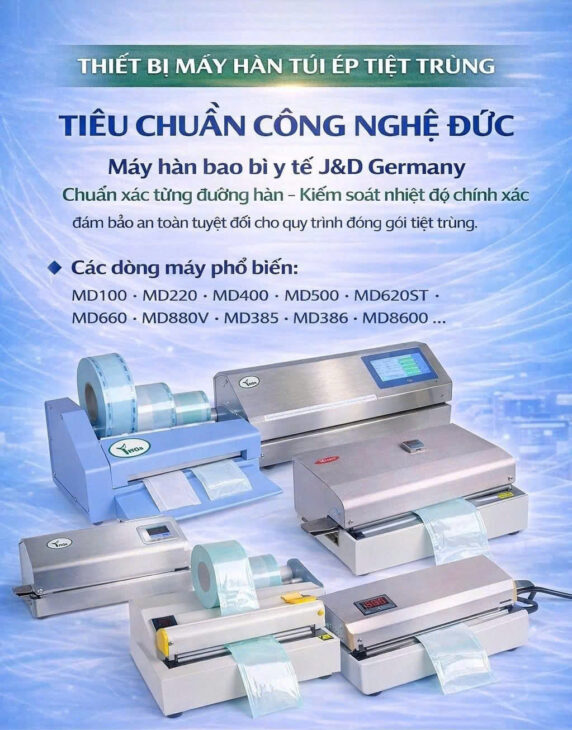 Các loại máy hàn túi ép tiệt trùng dành cho bệnh viện