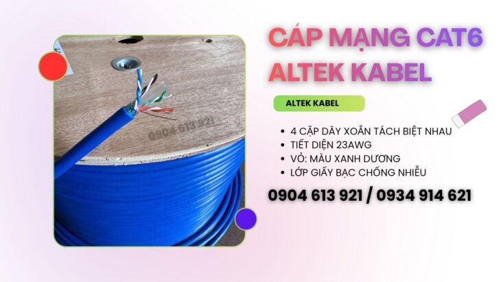 Cáp mạng chống nhiễu CAT6 Altek Kabel – 305m/cuộn
