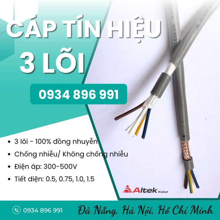 Cáp Điều Khiển 3×0.75 Chống Nhiễu Khánh Hòa – Gia Lai – Bình Định