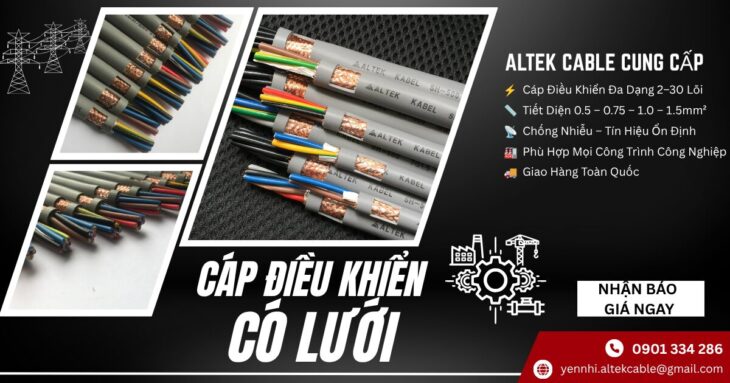 Cáp Điều Khiển Có Lưới Chống Nhiễu Altek Kabel Lõi Đồng Chính Hãng