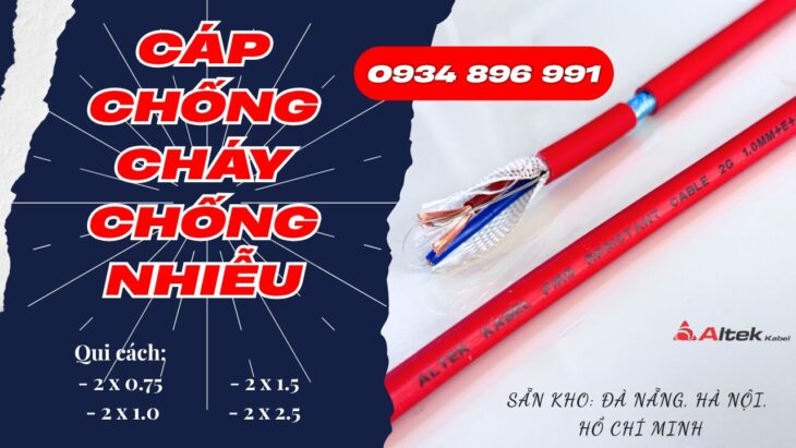 Dây Cáp Báo Cháy Chống Nhiễu 2 Lõi Có Sẵn Quảng Bình, Quảng Nam, Đà Nẵng