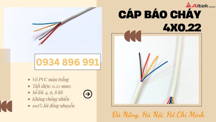 Cáp Tín Hiệu Báo Cháy 4×0.22mm² Tại Đà Nẵng, Quảng Nam – Giá Tốt Cho Dự Án