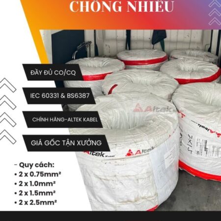 Cáp chống cháy chống nhiễu – altek kabel 2 lõi Cáp chống cháy chống nhiễu – altek kabel 2 lõi