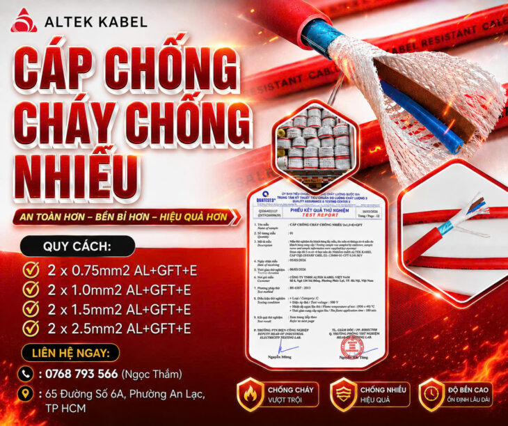CẦN BÁN Cáp Chống Cháy Chống Nhiễu Altek Kabel – Đáp Ứng Yêu Cầu Của Hệ Thống PCCC