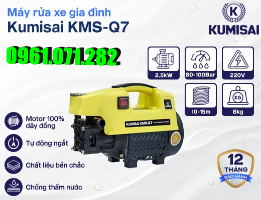 Máy rửa xe mini dành cho gia đình Kumisai KMS-Q7