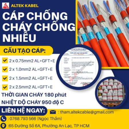 CẦN BÁN Cáp Chống Cháy Chống Nhiễu Altek Kabel Chính Hãng – Gía tốt, Chất Lượng Cao