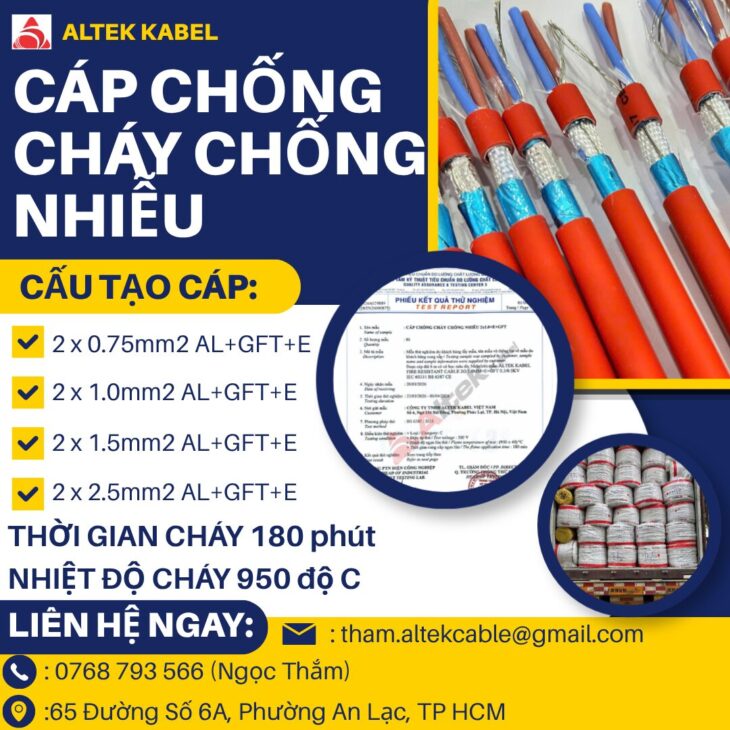 CẦN BÁN Cáp Chống Cháy Chống Nhiễu Altek Kabel Chính Hãng – Gía tốt, Chất Lượng Cao