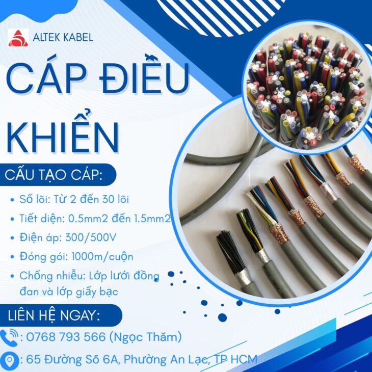 CẦN BÁN Cáp Điều Khiển ALTEK KABEL 2 đến 30 lõi
