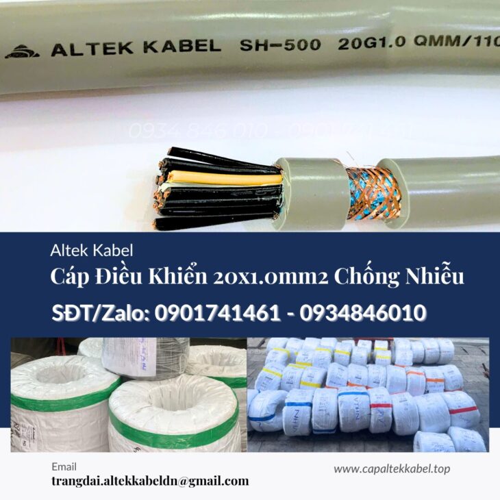 Dây cáp điều khiển báo cháy 20×1.0 Altek Kabel tại Đà Nẵng