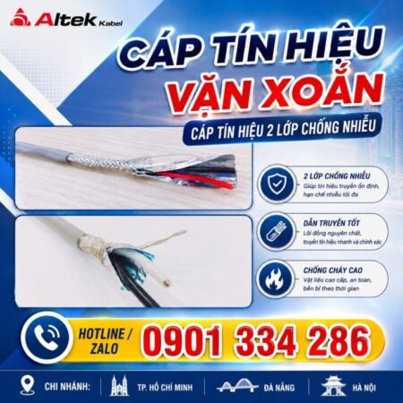 Cáp Tín Hiệu Vặn Xoắn 2 Lớp Chống Nhiễu ALTEK KABEL