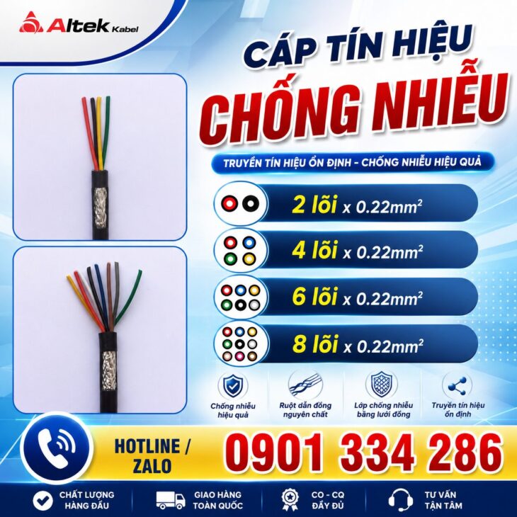Cáp Tín Hiệu Chống Nhiễu 0.22mm² ALTEK KABEL