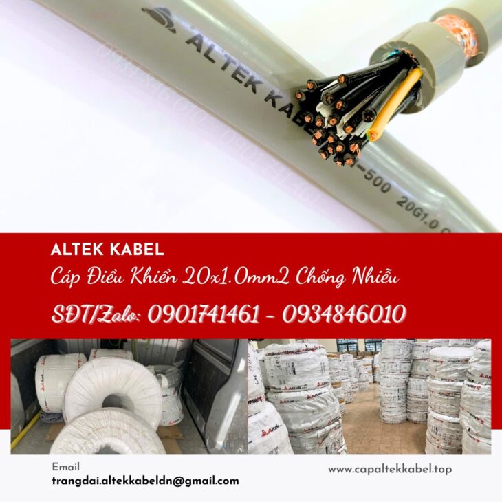 Dây cáp điều khiển báo cháy 20×1.0 Altek Kabel tại Đà Nẵng