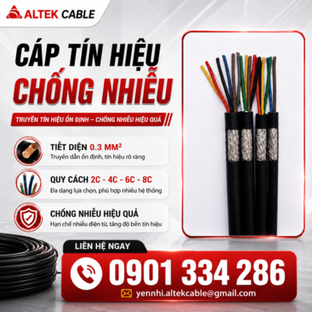 Cáp Tín Hiệu Chống Nhiễu 0.3mm² Altek Kabel Cho Hệ Thống Điều Khiển