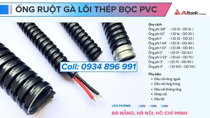 Ống Ruột Gà Lõi Thép Bọc PVC & Phụ Kiện Chính Hãng – Sẵn Kho TP.HCM, Đà Nẵng, Nha Trang – Giao Nhanh