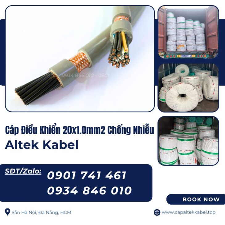 Dây cáp điều khiển báo cháy 20×1.0 Altek Kabel tại Đà Nẵng