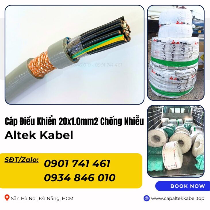 Dây cáp điều khiển báo cháy 20×1.0 Altek Kabel tại Đà Nẵng