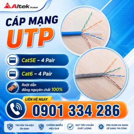 Cáp Mạng Cat5e & Cat6 UTP ALTEK KABEL – Đồng 100%