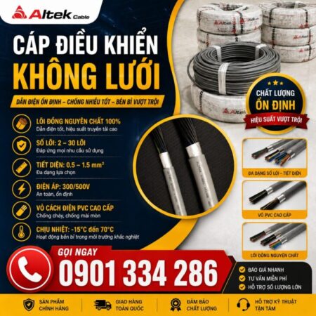Cáp Điều Khiển Không Lưới Chống Nhiễu ALTEK KABEL – Đồng Nguyên Chất 100%