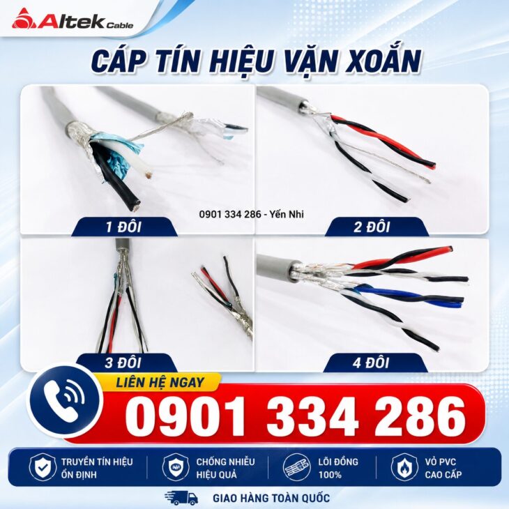 Báo Giá Cáp Tín Hiệu RS485 Chống Nhiễu ALTEK KABEL