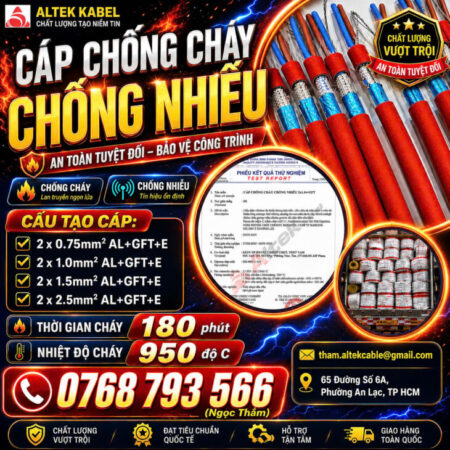 CẦN BÁN Cáp Chống Cháy Chống Nhiễu Altek Kabel – An Toàn Tuyệt Đối