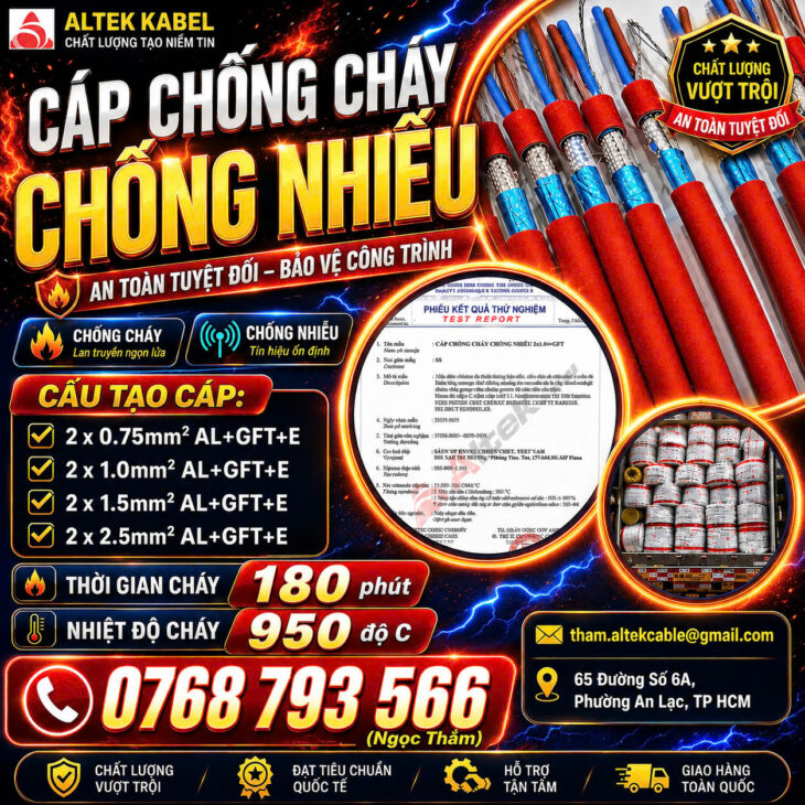 CẦN BÁN Cáp Chống Cháy Chống Nhiễu Altek Kabel – An Toàn Tuyệt Đối