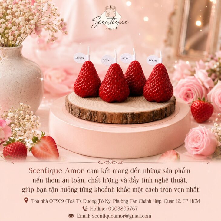 Nến Thơm Quả Dâu Tây