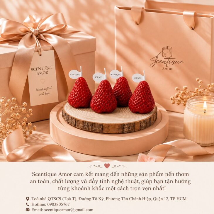 Nến Thơm Quả Dâu Tây