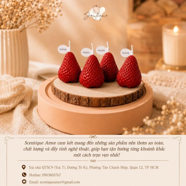 Nến Thơm Quả Dâu Tây