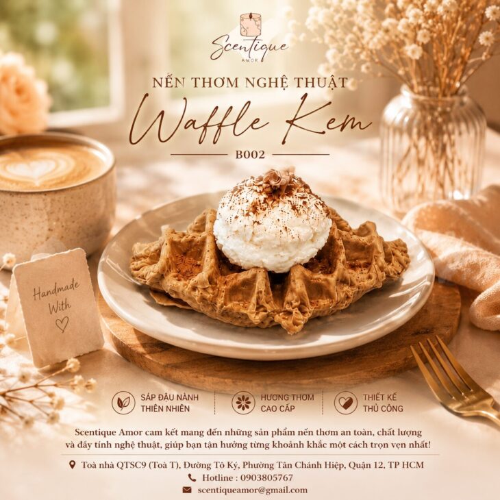 MUA NẾN THƠM TẠO HÌNH BÁNH WAFFLE