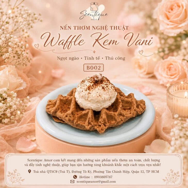 MUA NẾN THƠM TẠO HÌNH BÁNH WAFFLE