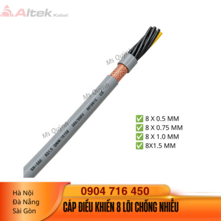 Cáp điều khiển 0.5, 0.75, 1.0, 1.5, 8 lõi chống nhiễu Altek Kabel