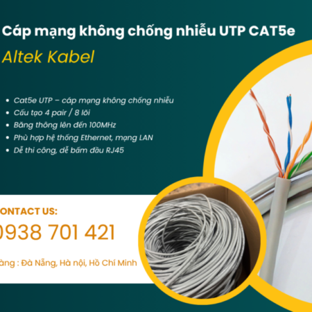 Cáp mạng UTP cat5e – Giải pháp kết nối mạng lan ổn định Đà Nẵng, Huế, Bình Định