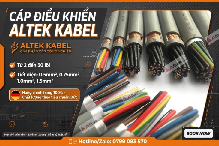 Cáp điều khiển nhiều lõi – cáp chống nhiễu Altek kabel