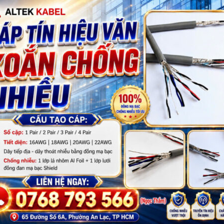 CẦN BÁN Cáp Tín Hiệu Vặn Xoắn Chống Nhiễu ALTEK KABEL CẦN BÁN Cáp Tín Hiệu Vặn Xoắn Chống Nhiễu ALTEK KABEL