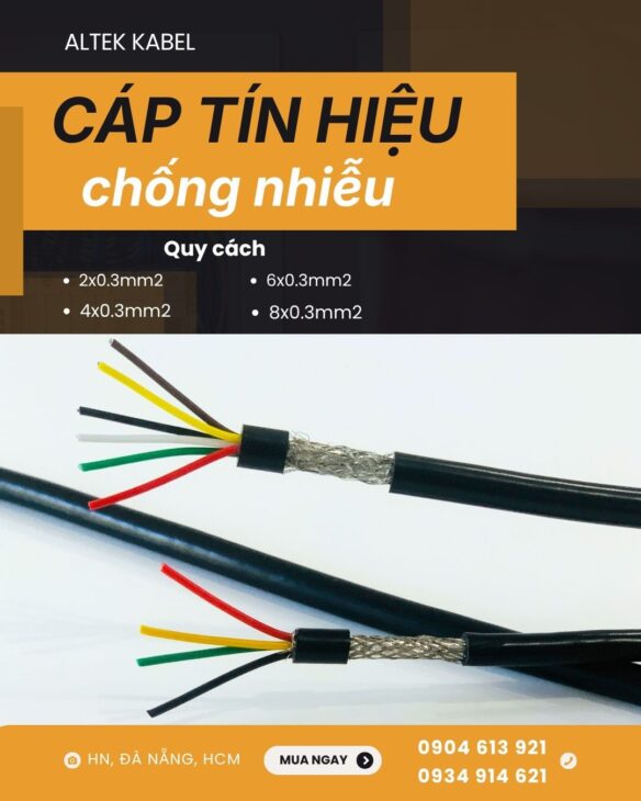 Cáp tín hiệu chống nhiễu Altek Kabel 4×0.3/6×0.3/8×0.3