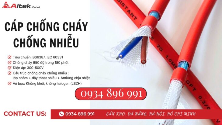 Dây Cáp Chống Cháy Chống Nhiễu 2×1.0– Altek Kabel Đà Nẵng, Huế, Quảng Trị