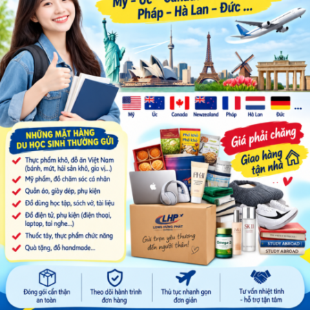 Gửi đồ cho du học sinh ở Úc, Mỹ, Newzealand tại Đà Nẵng