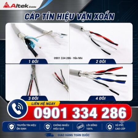 Cáp Tín Hiệu Vặn Xoắn Chống Nhiễu 16–22AWG, 1–4 Pair – ALTEK KABEL