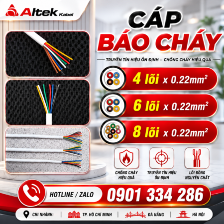 Cáp Báo Cháy Ruột Đồng 0.22mm² ALTEK KABEL