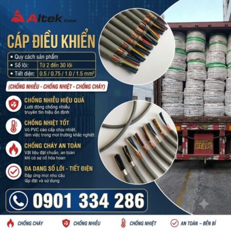 Cáp Điều Khiển 2–30 Lõi 0.5–1.5mm² ALTEK KABEL